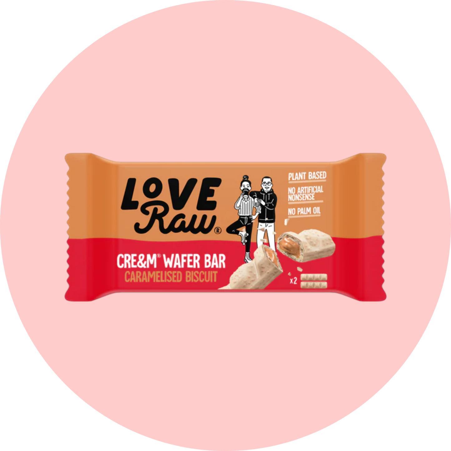LoveRaw Caramelised Biscuit Cream Wafer Bar
