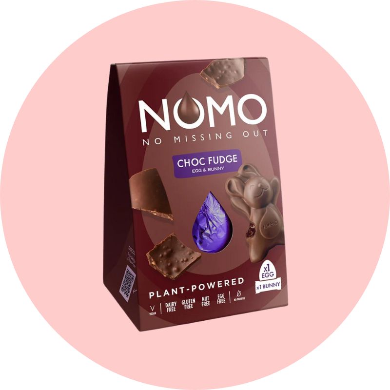 Nomo Choc Fudge Easter Egg + Bunny In Box